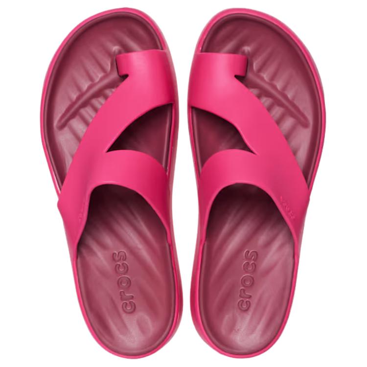Crocs Mousse Casual Fashion EVA Anti-Friction Slide Sandals Women Sandals Magenta 210834-6ZQ