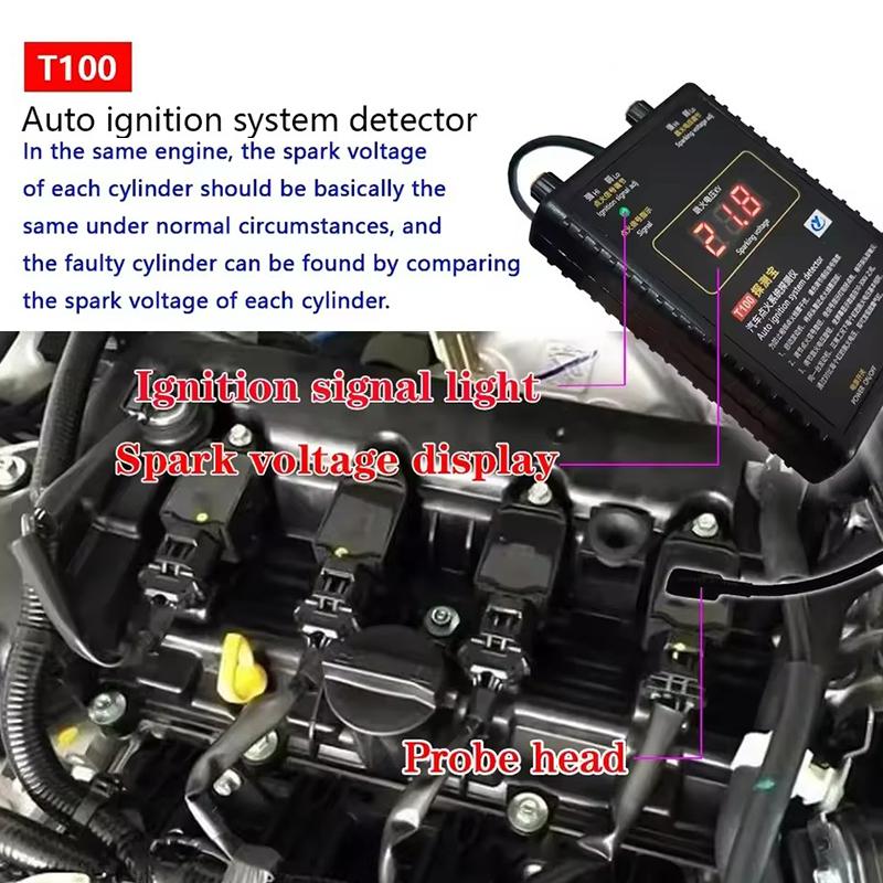 1Pc 200x130x25mm T100 Detection Treasure,Automotive Ignition System Analysis Detector,Automatic Ignition System Detector