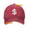 Individuelle Unisex Baumwoll-Baseballkappe mit amerikanischem Geld-Dollar-Logo, verstellbar für Erwachsene, Dad Hat, Herren Damen Hip Hop Snapback Kappen