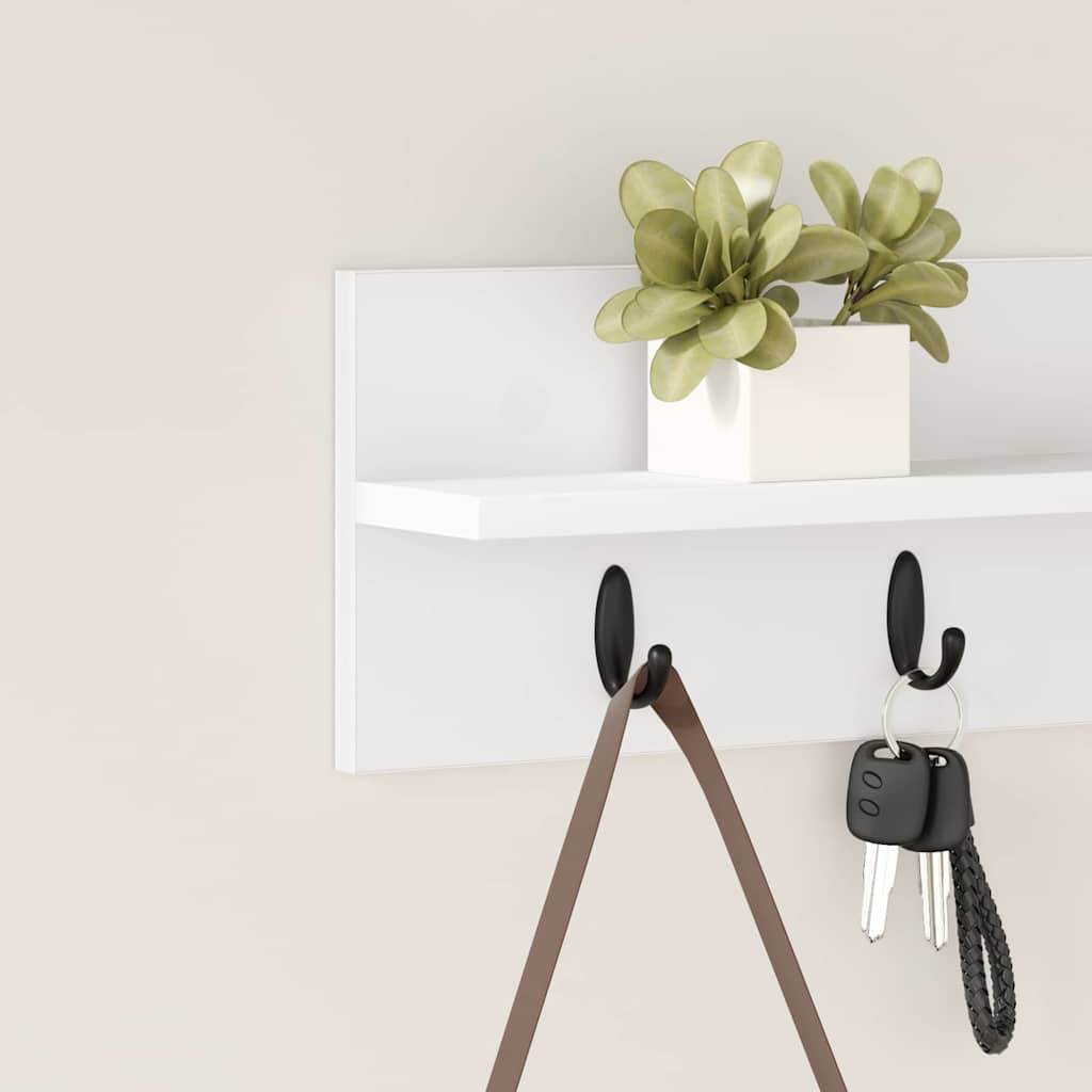 Wall Mounted Nightstand White 60 X 10.5 X 18 Cm Engineered Wood