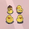 Delightful Cartoon Duck Brooch Colorful Gold Alloy Pin Perfect For Summer Accessories
