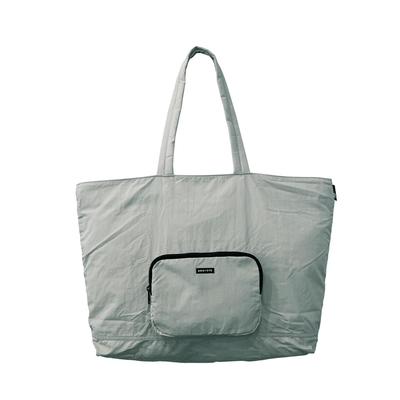 1314 Zippered Tote Bag SN GRANDE Packable 02 Gray [Rootote] Foldable, Lightweight, Water-repellent, Large,