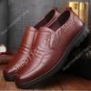 Fashion Man Sport Shoe Loafers Men Non-slip Leather Slip-on Black Driving Shoes Sneakers Male Dress Shoes Light Breathable Footwear Flat