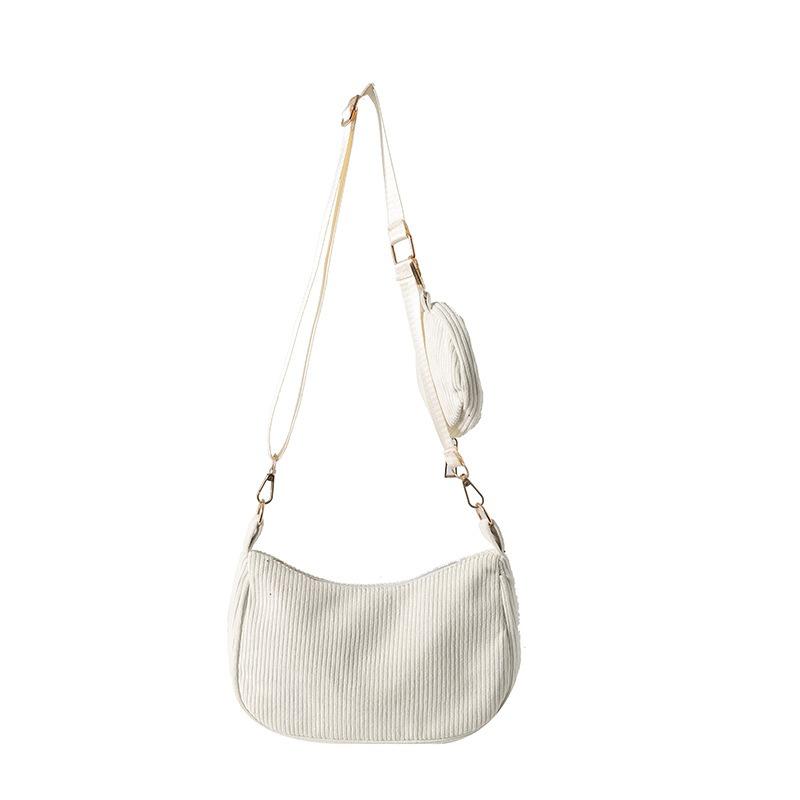 Women's bag corduroy new shoulder bag underarm bag fashion mother and child bag two-piece set messenger bag