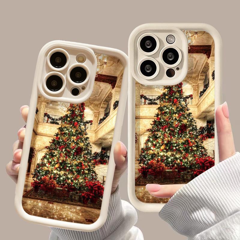 Weihnachts-Handyhülle für iPhone 11 13 12 14 15 16 Pro Max XR XS Samsung A15 A55 A05 Redmi 12 13C OPPO A16 A18 A60 Reno 11 Vivo Y17S Y12 Infinix Note