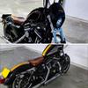 Motorcycle Crocodile Brown Driver Solo Seat Soft Front Cushion Compatible for Harley Sportster XL883 Forty Eight 48 XL1200X Seve
