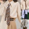 Lazy Tie Hand-tied Neckties Japanese Style Striped Collar Tie for School Shirt