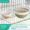 Bird Feeding Bowl Detachable Transparent Plastic Food Cup for Cage Convenient Hanging Seed Water Feeder Parrots