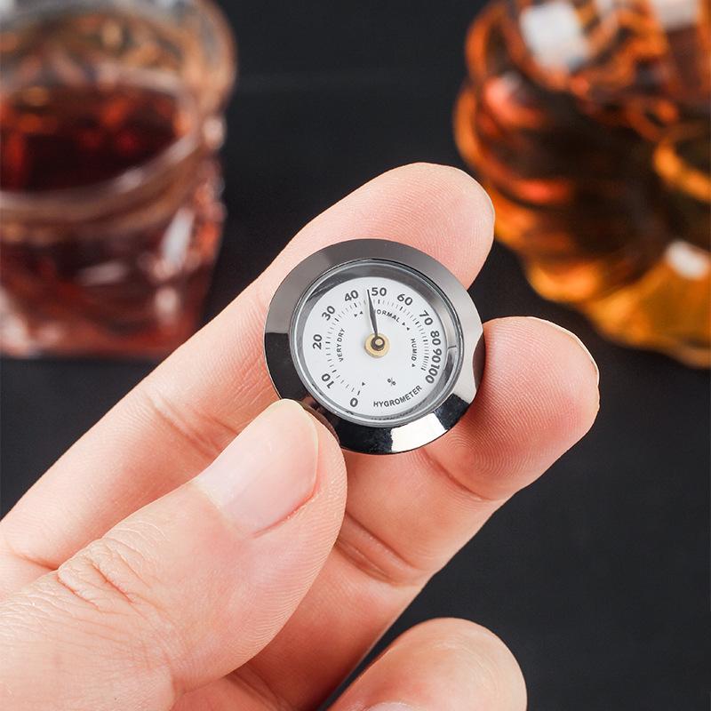 1Pcs Cigar  Humidity Gauge Tool & Glass Lens 28Mm Hygrometer Moisture Meter For Humidors Humidity Sensitive Gauge