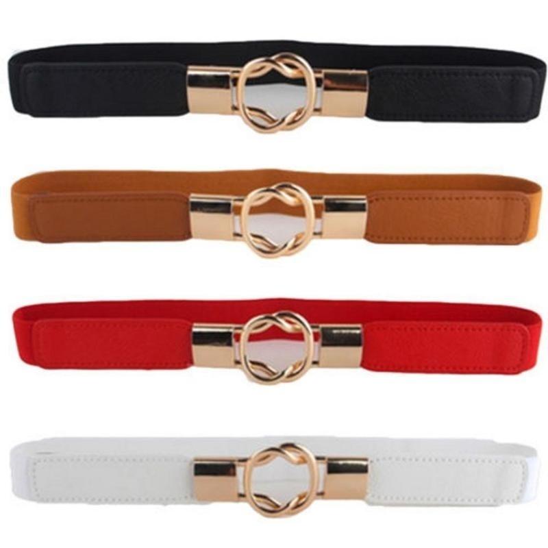 New Arrival  Women Skinny Vintage Buckle Waist Belt Stretch Corset Waistband