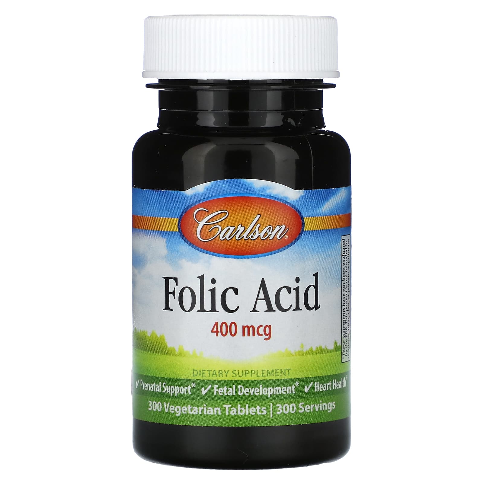 

Carlson, Folic Acid, 400 mcg, 300 Tablets