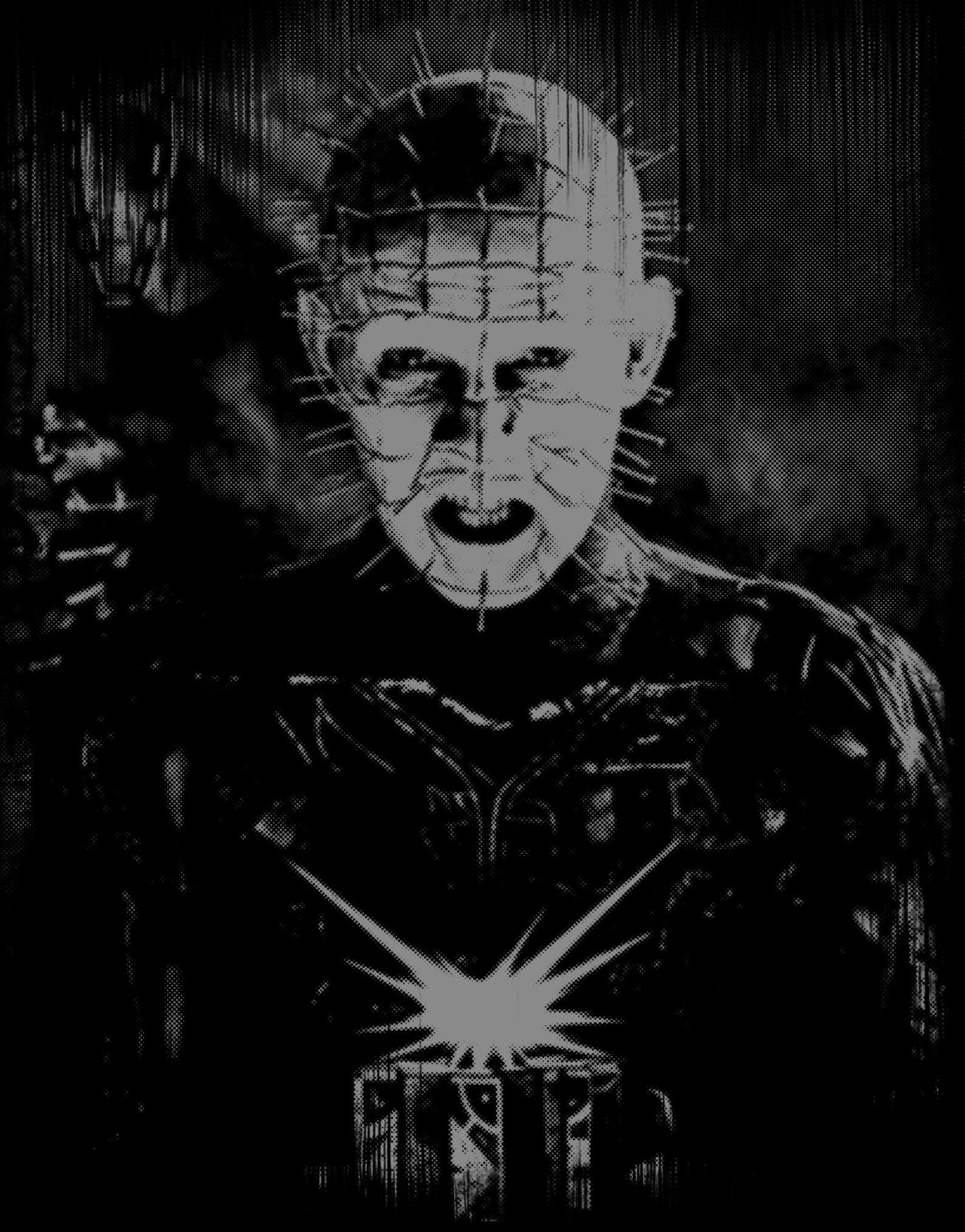 Hand-Printed Hellraiser Pinhead T-Shirt: Cult Classic Horror 2XL