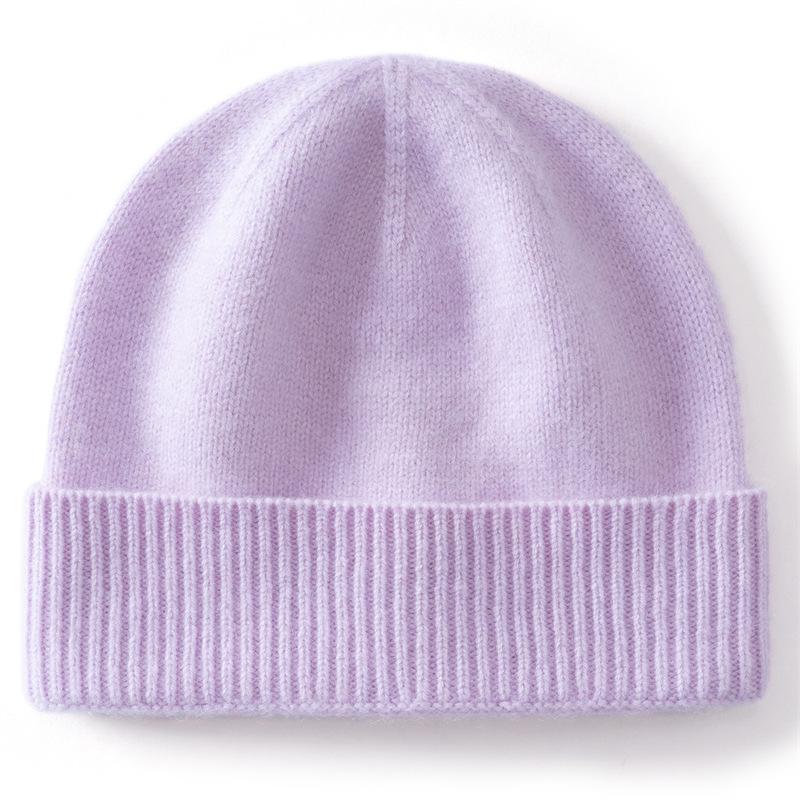 Children's new cashmere hats Boys and girls thermal ear protectors Autumn and winter solid color knitted hats Wool hats