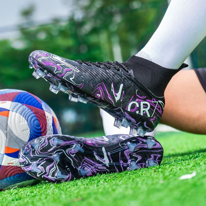 Neue Low-Top-Fußballschuhe für Schüler mit langen und kurzen Stollen für Training und Spiele CR7 Professionelle Jugendsport-Schuhe