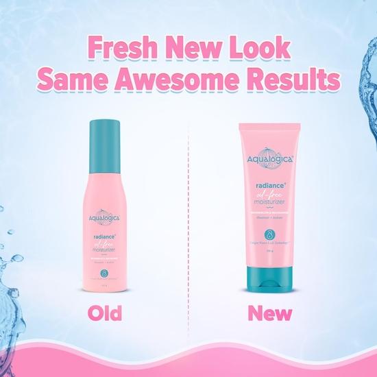 Aqualogica Radiance+ Oil-Free Moisturizer z arbuzem i niacynamidem do głęboko odżywionej skóry mieszanej, beztłuszczowy - 100g