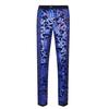 PYJTRL Mens Fashion Shiny Sequin Floral Pattern Pants Expandable Waist Trousers