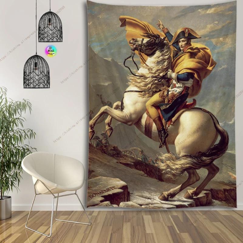 Heroic Napoleon Tapestry  Equestrian Portrait  Historical Art Piece  Unique Wall Art for Bedroom  History Lover Gift