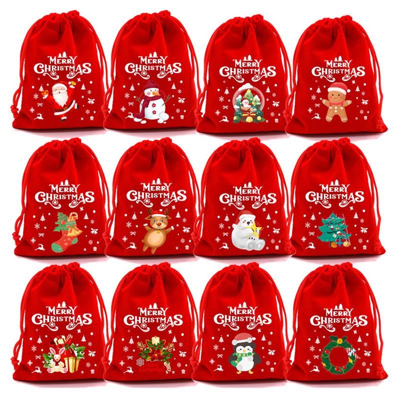 Caixa de doces com tema de Natal, lanches, biscoitos, caixas de embalagem, 2024, sacolas para presentes de festa de Natal, 2025, suprimentos para decoração de ano novo