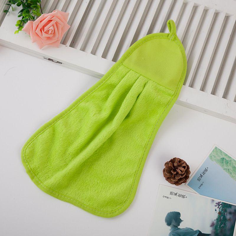Velvet Coral Hand Towel Hanging Kitchen Towel Towel Absorbent Wipe Children Soft