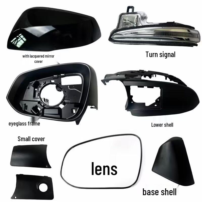 Compatible Rearview Mirror Cover with Turn Signal for 2021-2023 Toyota Granvia