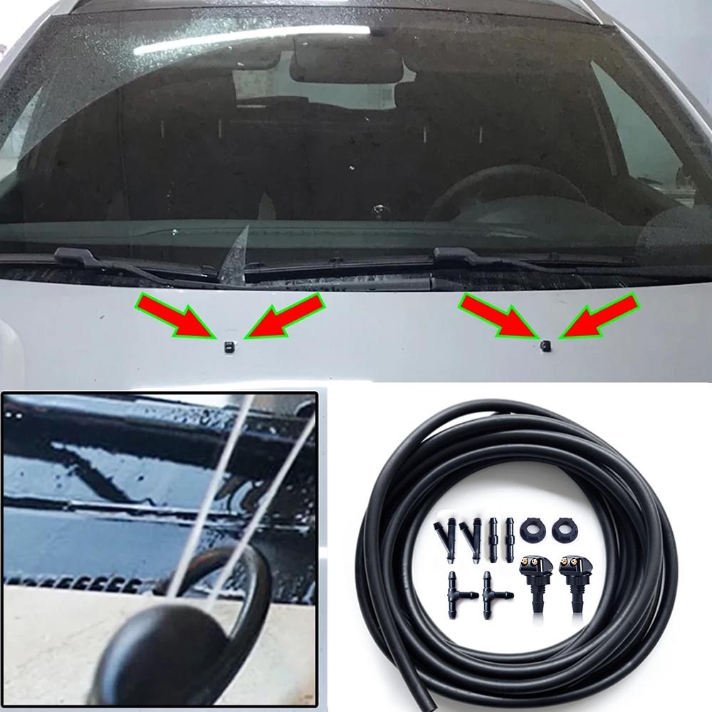 Universal-Auto-Sprührohrverbindungssatz, Scheibenwaschschlauch, Wischerblattrohr, Strahldüse, Wasserflüssigkeitsrohrverbinder, Ersatzsatz