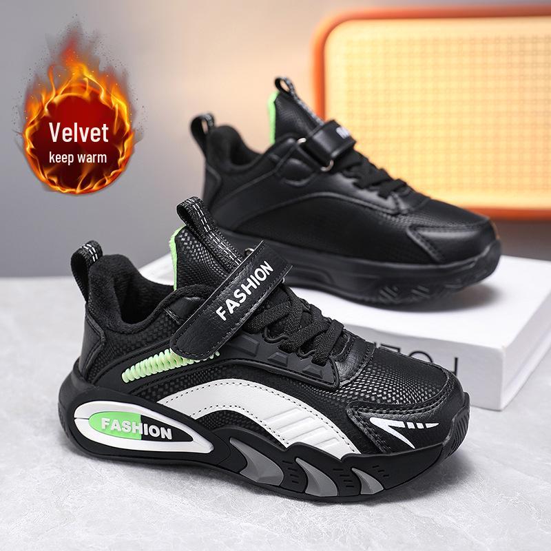 Autumn Non-Slip Breathable Mesh Boys' Sports Shoes with Soft Soles for Big Kids