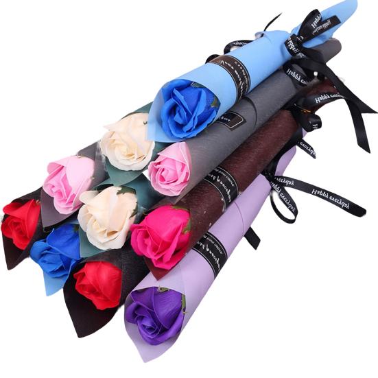 Soap Flower Attractive Gorgeous Long-lasting Simulation Flower Decorative Vivid Soap Flower Artificial Flower for Anniversaries