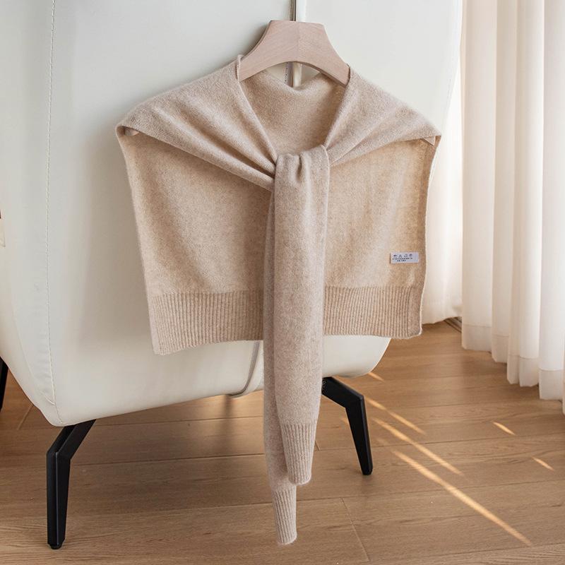 Кашемировая вязаная накидка-шаль для всех сезонов женская высококлассная для плеч и шеи многофункциональный завязывающийся и универсальный шарф 48*112cm