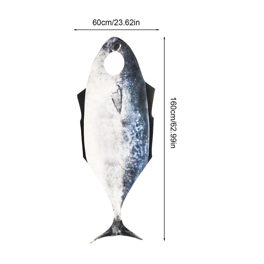 Fish Costume Halloween Suit Cozy Realistic Animal Dress Up Costume for Adult Masquerade Role Play Festival Celebration