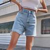 Damen High Waist Neue Jeansshorts, Sommer Hot Girl Slim Fit Drei Punkte Lässige Jeansshorts