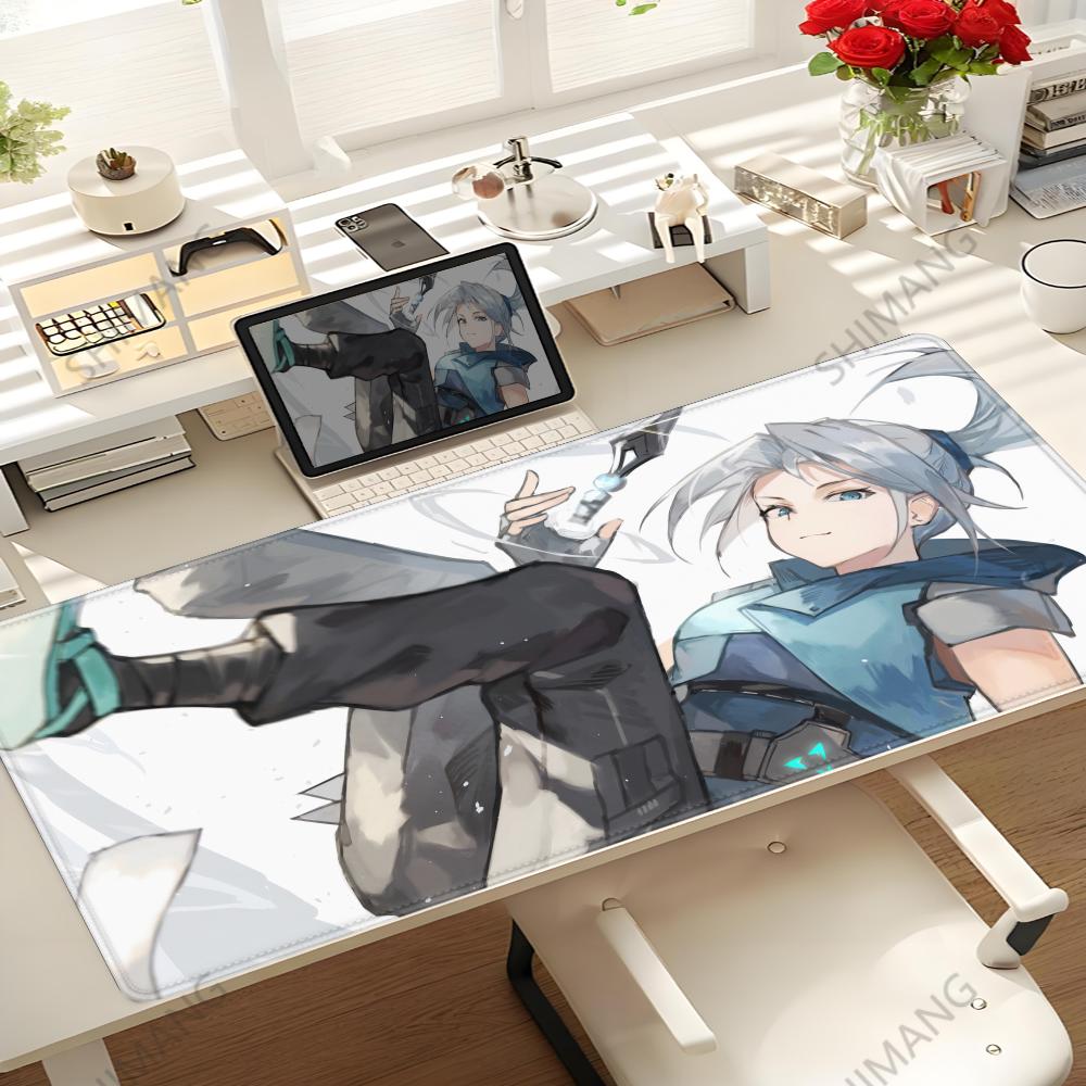 Hot Game Valorant Jett Mouse Pad XXL Gaming Accessories Office Gamer Keyboard Desk Mat NonSlip Laptop Large rubber Mouse pad