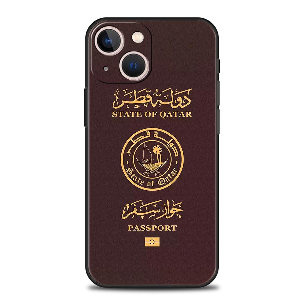Morocco Ukraine Passport For iPhone 11 12 13 15 14 Pro Max Phone Case X XR XS 7 8 Plus SE 2020 Luxury Black Soft Cover Funda