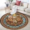 Hamsters Glass Journey Round Area Rug Under Office Chairs Bedroom Living Room Home Decor