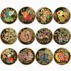 Colored Chinese Zodiac Commemorative Coins And Horse Year Commemorative Medals