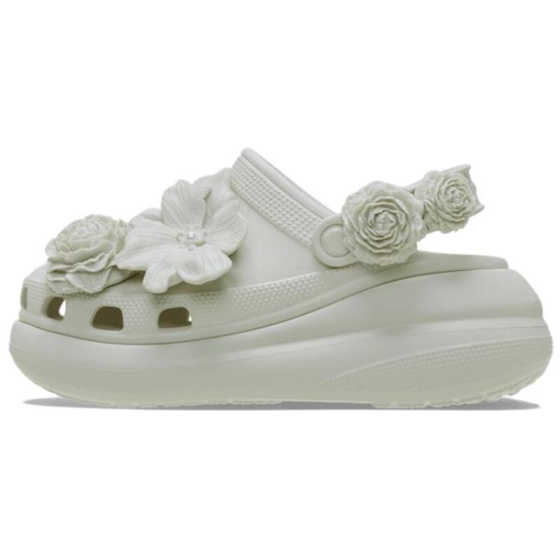 Crocs Crush Bouquet Clog Comfortable and Versatile Classic Puff Bouquet Garden Shoes Hole Shoes Women's Linen