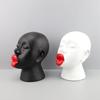 Sculptură Figurină Rășină Cap cu Buze Roșii Desen Animat Abstract Amuzant Statuie Negro Figurine Decorative Accesorii Decor Casă