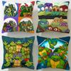 Cartoon Teenage Mutant Ninja Turtles Cushion Cover Soft & Easy-Wash Pillow Case – Versatile for Couch, Bed, Travel and Office