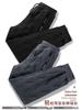 Men's Plus Size Fleece-Lined Lambswool Pants - Thick, Windproof, and Cold-Proof Winter Trousers