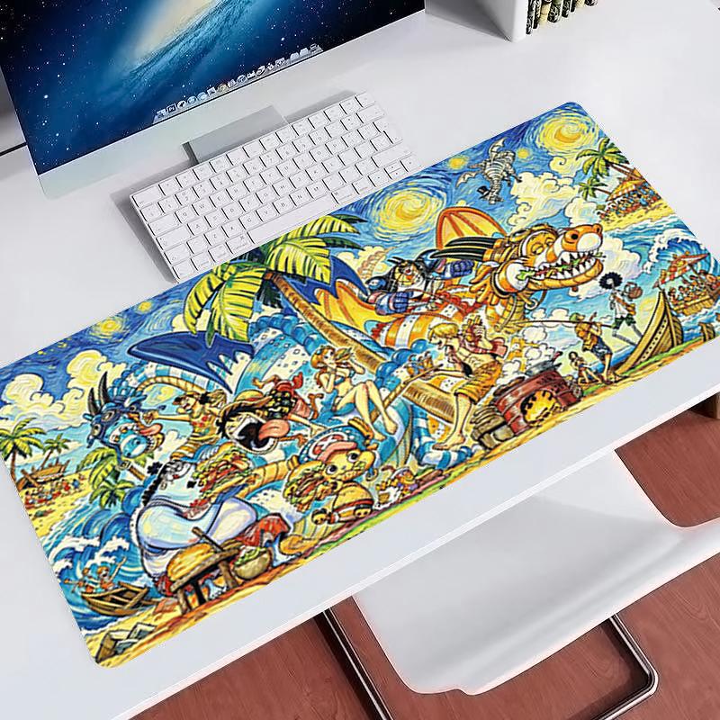 Hot Mouse Pad OOne PPiece Anime Desk Mat Laptop Accessories Large Gaming Keyboard Pad Office Mousepad NonSlip Gamer Mouse Mat