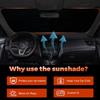 Windshield Sun Shade Compatible With Nissan Rogue 2014- Accessories, 240T Foldable Window Sunshade Sun Visor Protector, Blocks UV Rays Keep Your Car