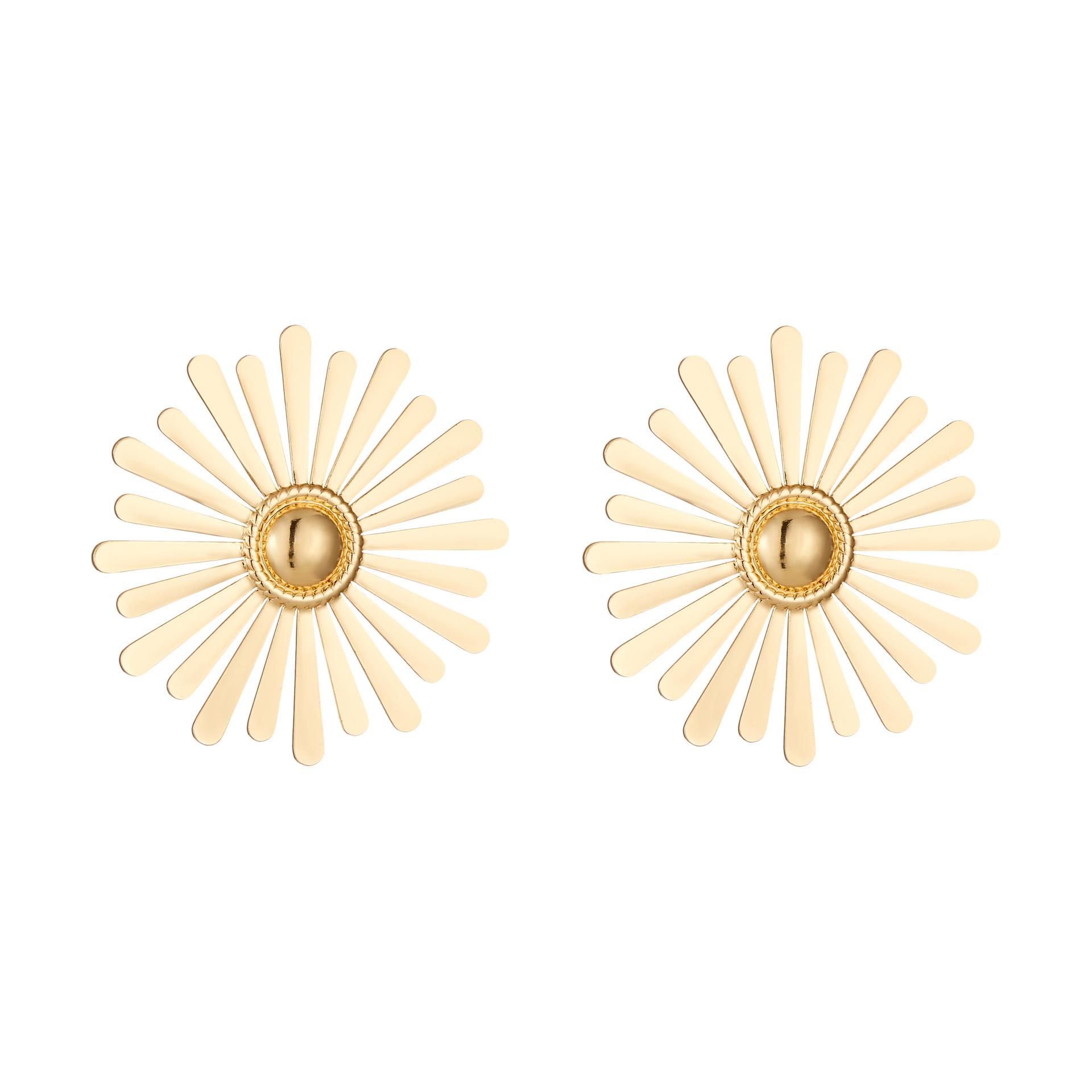 

Eyecatching Gold Sunflower Jewelry Collection Featuring Necklace Bracelet Ring And Earrings Sunflower Earring Gold