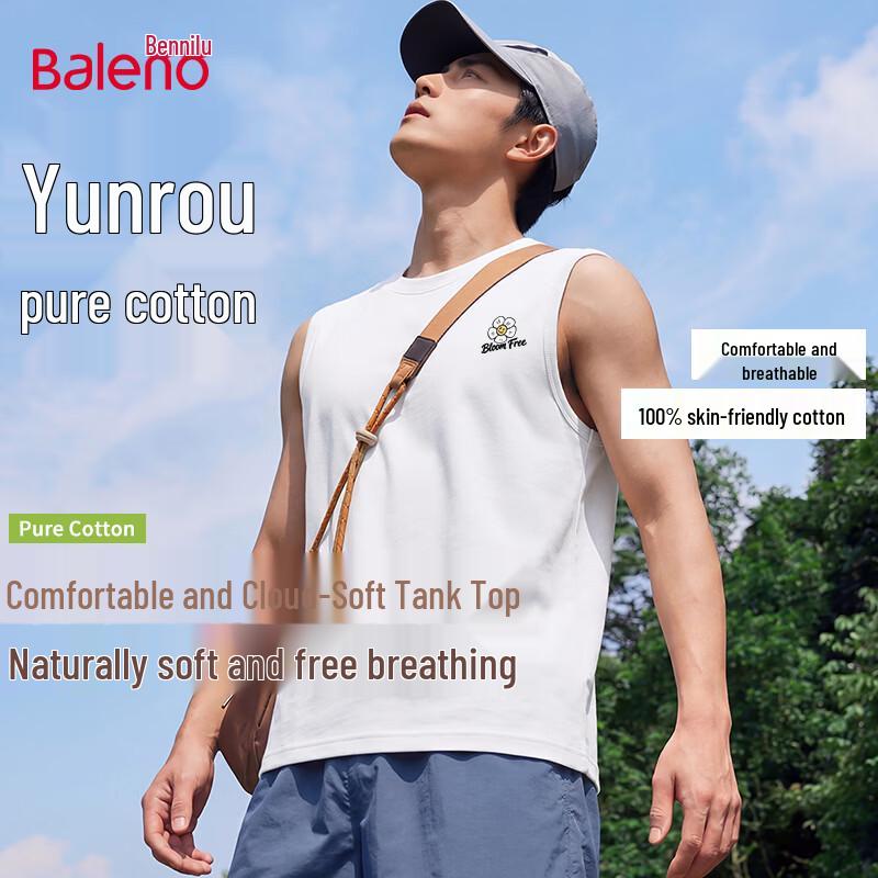 Baleno Men s JPB Graffiti Pure Cotton Tank Top 4XL