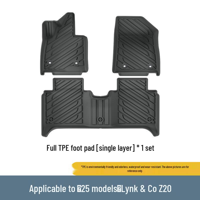 Compatible TPE Floor Mats & Trunk Mats for 25 Lynk & Co Z20 Models - Vehicle-Specific Seat Back Mats Included