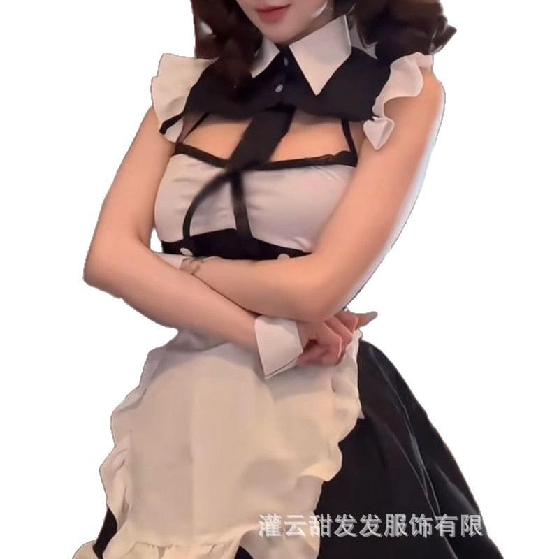 Hot sexy lingerie pure lust temptation cute free passion hot backless maid uniform free suit