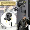180 Degree Rotation Metal Motorcycle Helmet Wall Mount Holder Display Rack for Bicycle Helmet Garage Storage
