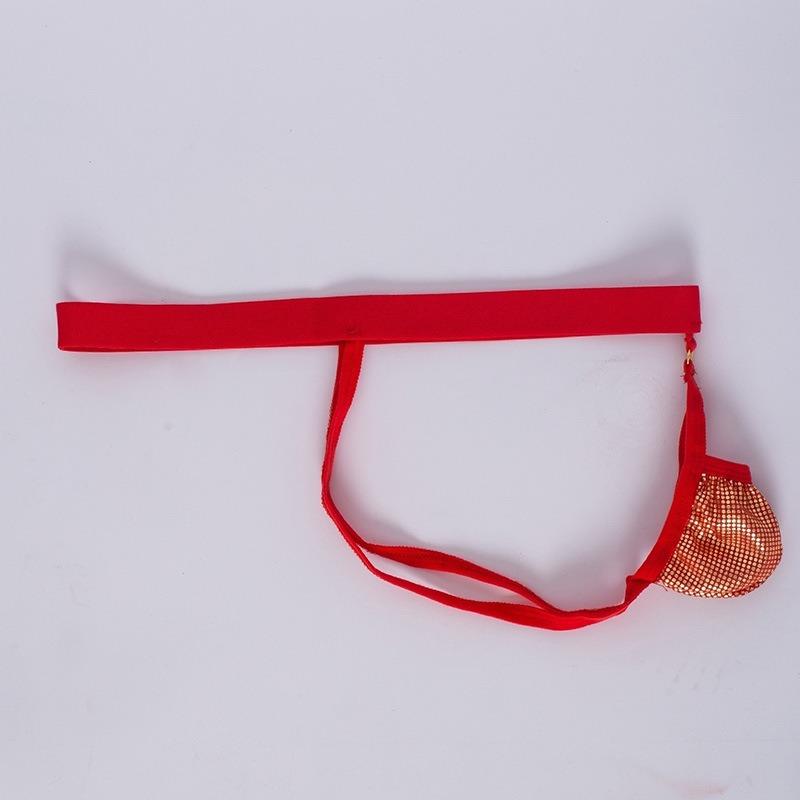 Bolsa para Hombre Hueca Lencería Sissy Ropa Interior Jockstrap Tanga Hilo Dental Agujero para Pene Masculino Gay Ropa Interior Mini Bolsa Bikini Ropa de Noche