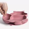 Children's Silicone Bib Silicone Dining Plate 6-Piece Set For Infant Supplementary Food Training Sucker Bowl Baby Divider Set