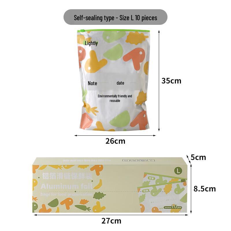 Food Grade Slider Zipper Fresh-keeping Bags