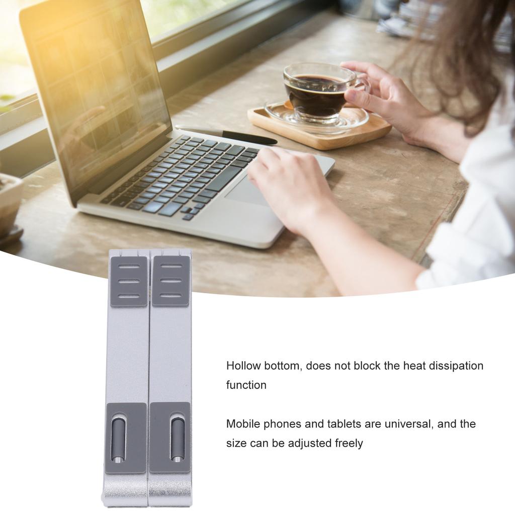 Foldable Laptop Stand Multi Height Adjustment Anti Slip Ergonomic Laptop Stand for Mobile Phone Tablet Laptop