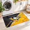 Flannel Kitchen Mat Pittsburgh Penguins Soft Area Rug Non Slip Floor Carpet Home Decoration